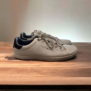 Tommy Hilfiger Sneaker Mens 11 White Leather Shoe Casual